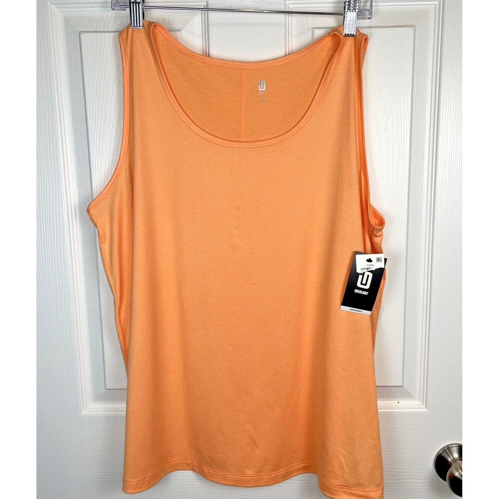 Ideology Orange Active Tank Top Women 1X Athletic Performance Breathable Gym